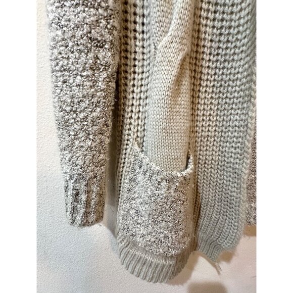 Candie's Knit Cardigan Light Gray Comfy Sweater - Picture 4 of 5